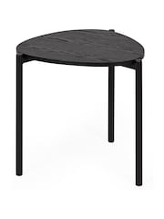 Julian Bowen Black Ash Lorette Black Ash Effect Teardrop Nest of 3 Side Tables - Image 9 of 9