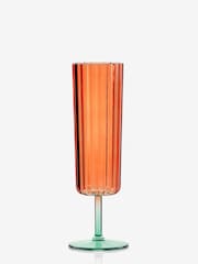 Multi Bright Plastic Picnic Drinkware Set of 4 Flute Glasses - Image 7 of 7