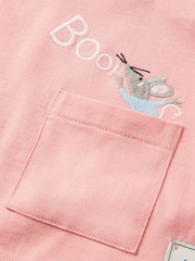 Joules Girls' Flutter Astra Pink Short Sleeve Artwork T-Shirt - Image 4 of 5