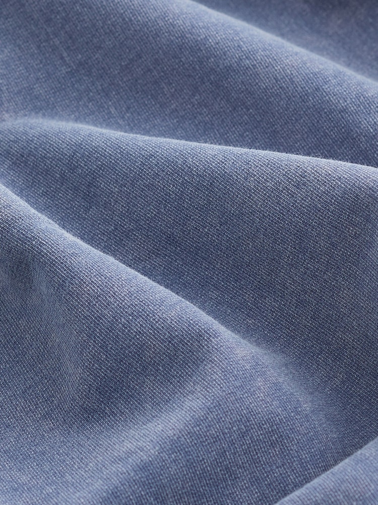 Indigo Blue Pretty Ruffle Tiered Sweatshirt Overlay Smock Dress - Image 7 of 7