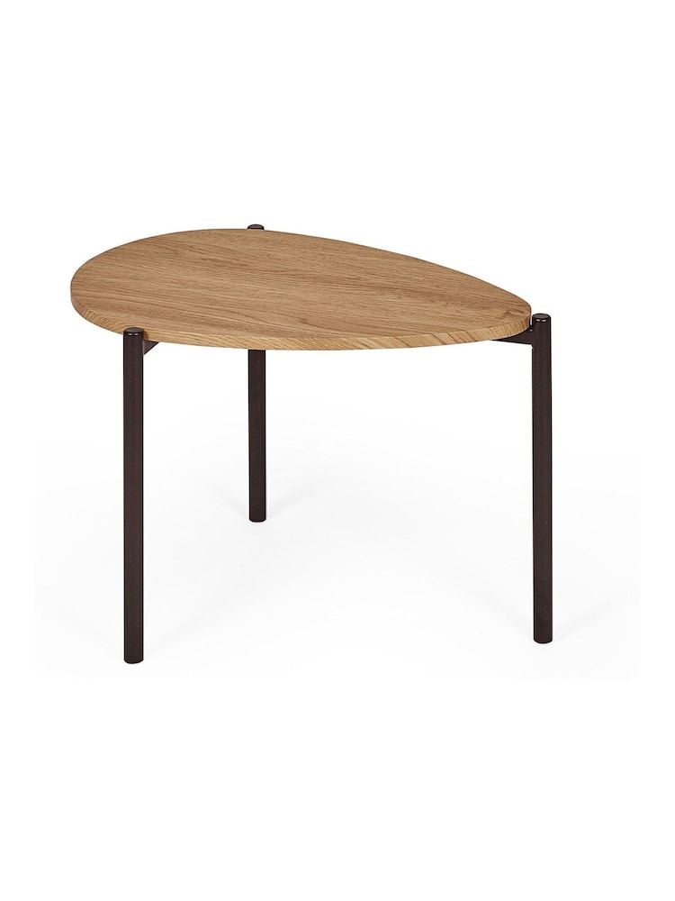 Julian Bowen Oak Lorette Effect Teardrop Nest of 2 Coffee Table - Image 10 of 10 Julian Bowen Oak Lorette Effect Teardrop Nest of 2 Coffee Table - Image 10 of 10