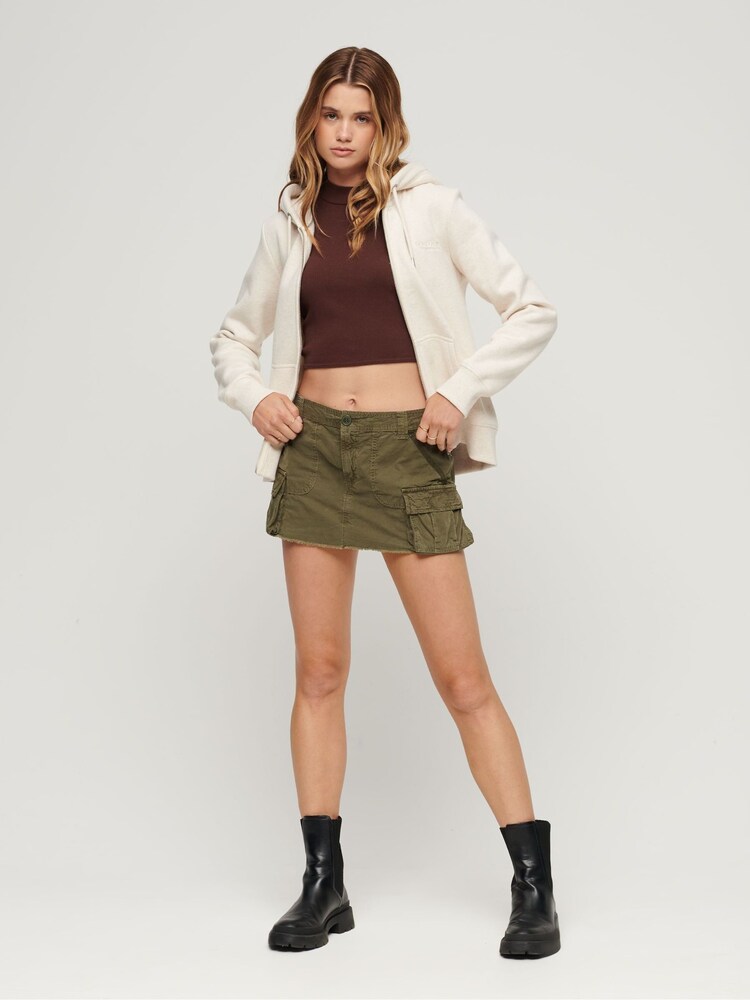 Superdry Cream Essential Logo Zip Hoodie - Image 2 of 6