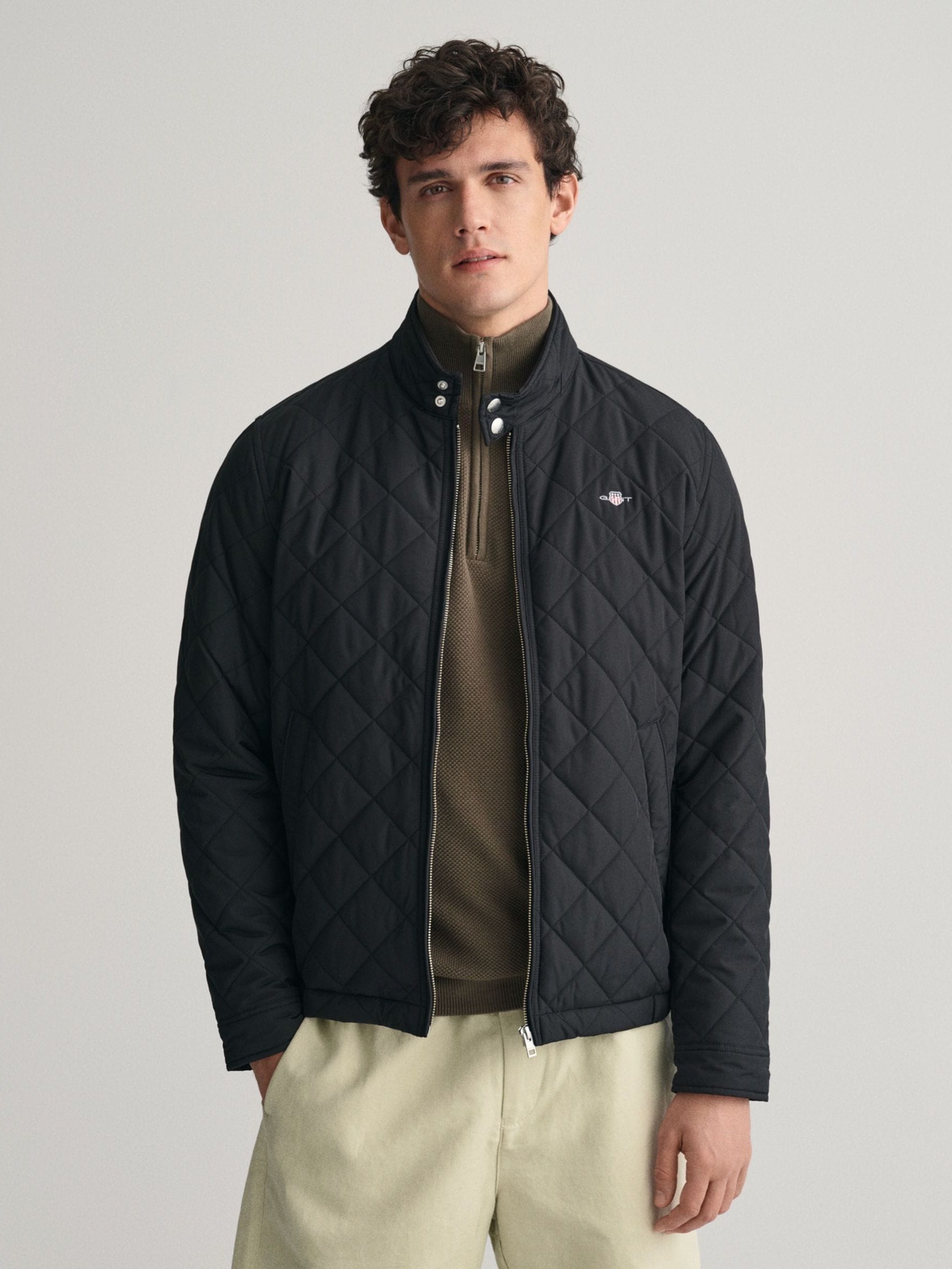 GANT Black Quilted Windcheater Jacket X Large Mens