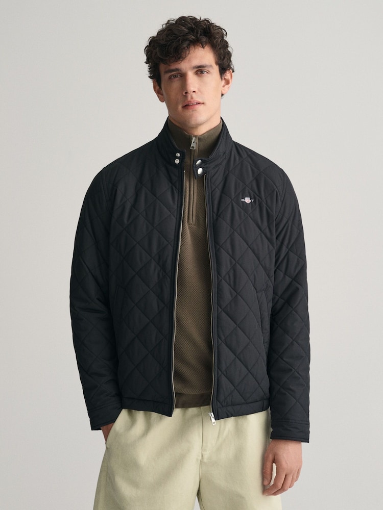 GANT Black Quilted Windcheater Jacket - Image 1 of 9