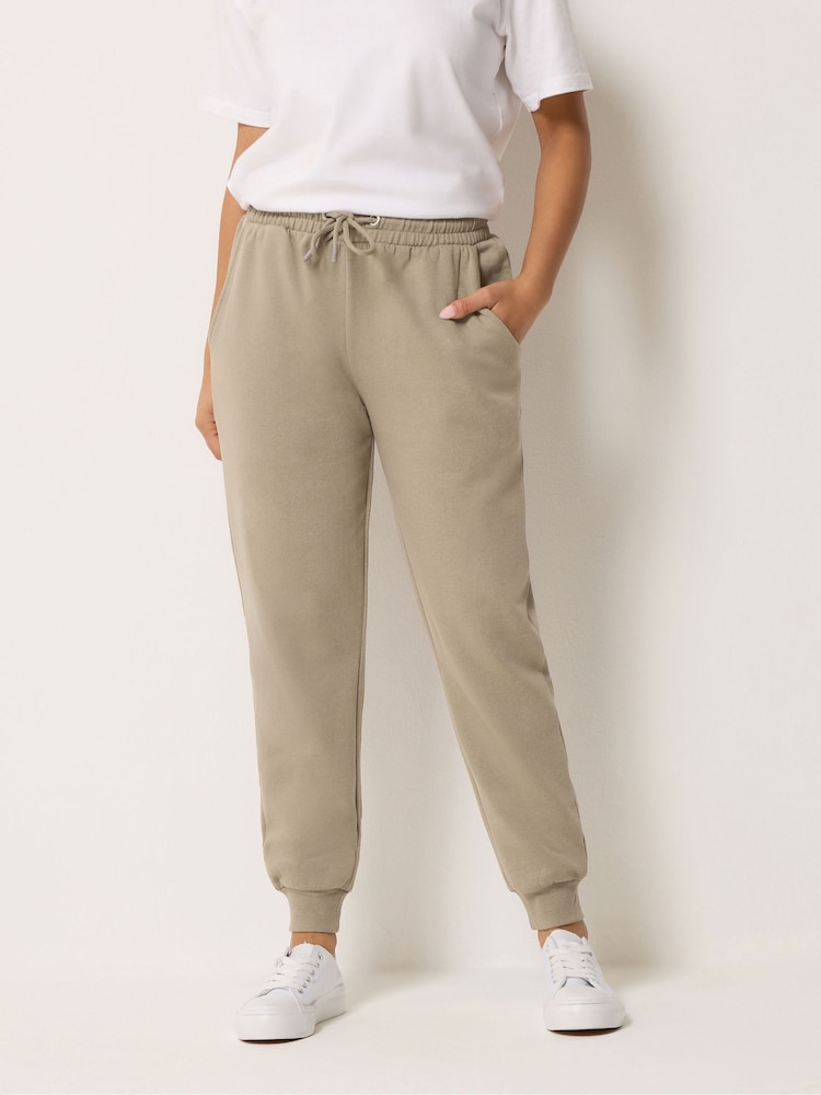 Brązowy - Zestaw 2 par joggersów M&Co Petite ze ściągaczem - Obraz 2 z 8