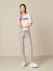 Pink Tinted Low Skinny Jeans - Image 1 of 7