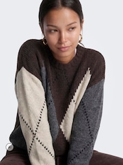 ONLY Argyle Crew Neck Jumper - Bilde 4 av 7
