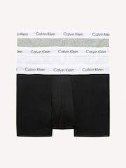 Calvin Klein Black/Grey/White Classic Stretch Trunks 3 Pack Boxers - Image 1 of 5