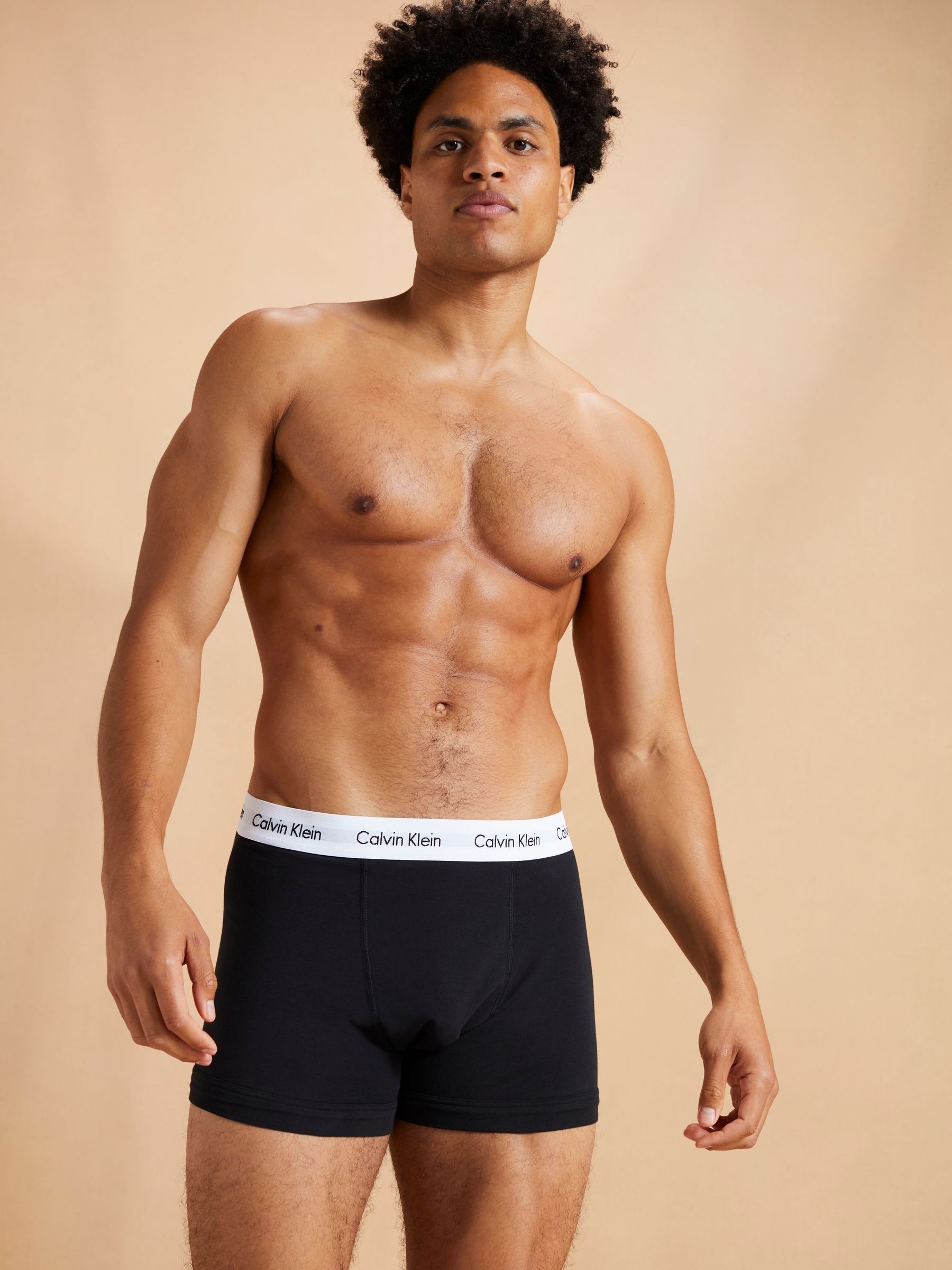 Buy Calvin Klein Black Grey White Classic Stretch Trunks 3 Pack Boxers from Next Saudi Arabia