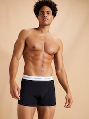 Calvin Klein Black/Grey/White Classic Stretch Trunks 3 Pack Boxers - Image 2 of 5
