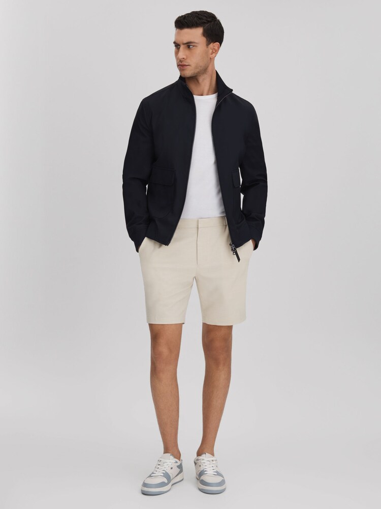 Reiss Stone Deck Slim Fit Drawstring Chino Shorts - Image 1 of 6