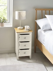 Julian Bowen Truffle Oak Somerset Compact 3 Drawer Bedside Table - Image 2 of 10