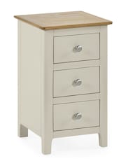 Julian Bowen Truffle Oak Somerset Compact 3 Drawer Bedside Table - Image 3 of 10