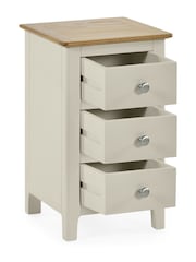 Julian Bowen Truffle Oak Somerset Compact 3 Drawer Bedside Table - Image 4 of 10