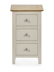 Julian Bowen Truffle Oak Somerset Compact 3 Drawer Bedside Table - Image 5 of 10
