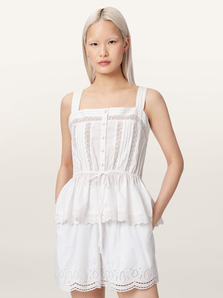 AllSaints White Gwen Top - Image 1 of 6