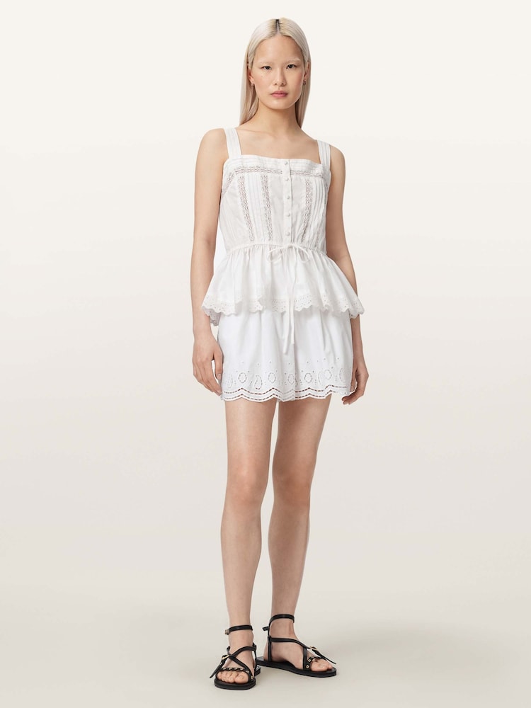 AllSaints White Gwen Top - Image 2 of 6