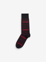 HUGO Black/Red Design Socks Gift Set 5 Pack - Image 4 of 7