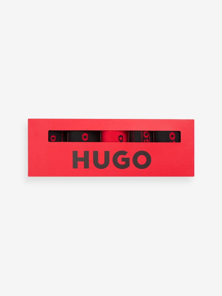 HUGO Black/Red Design Socks Gift Set 5 Pack - Image 7 of 7