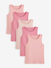 Mehrfarbig/Pastell - 100 % Baumwollunterhemden 5er-Pack (1.5–16 Jahre) - Bild 1 von 6