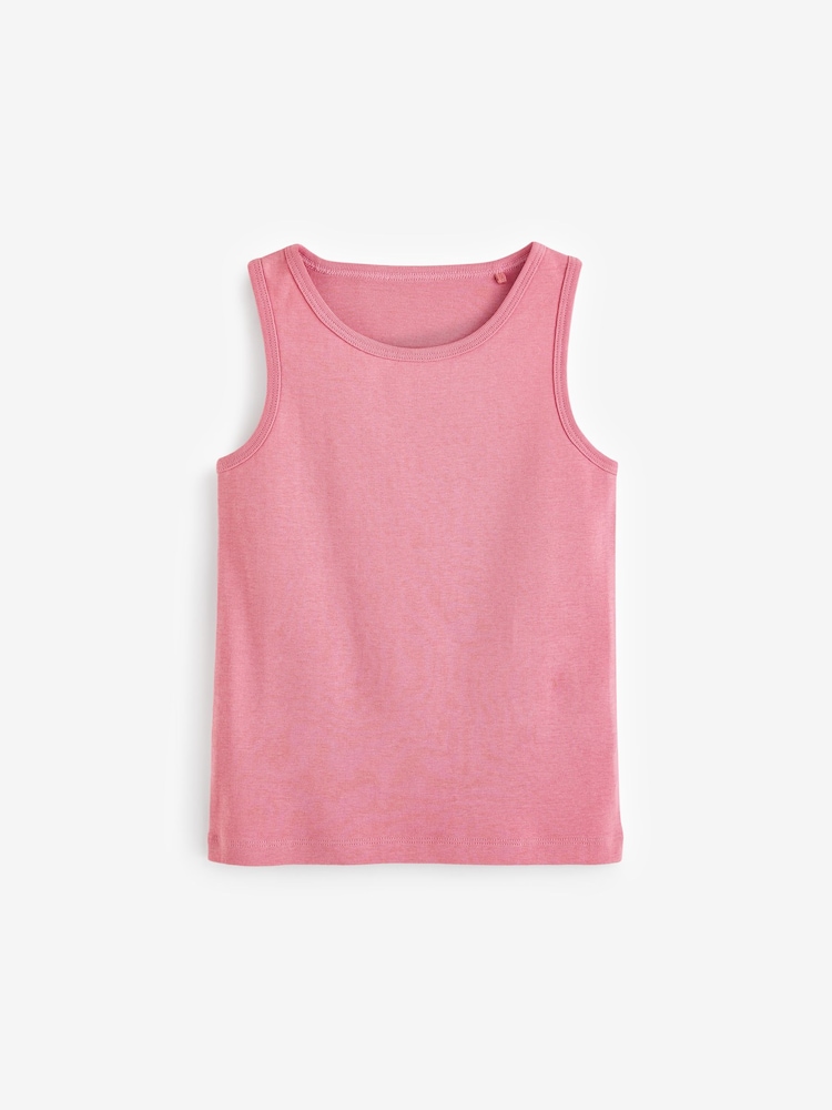 NEXT Meisje Set van 5 hemdjes van 100% katoen Multi Pastel 9_Antwoord-10_Antwoord