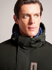 Ted Baker Green Kinmont Short Hooded Puffer Jacket - Image 4 of 6