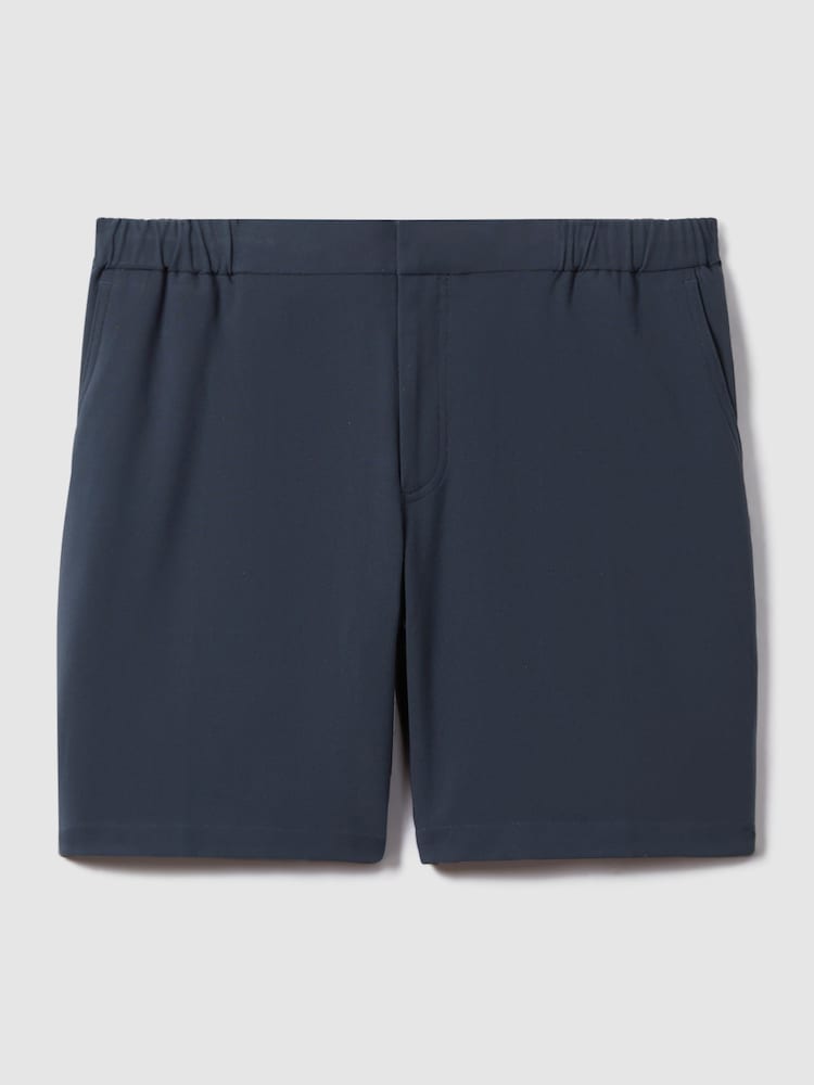 Reiss Airforce Blue Deck Slim Fit Drawstring Chino Shorts - Image 2 of 6