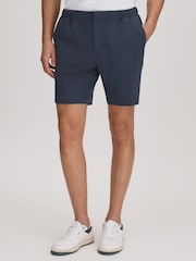 Reiss Airforce Blue Deck Slim Fit Drawstring Chino Shorts - Image 3 of 6