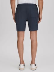 Reiss Airforce Blue Deck Slim Fit Drawstring Chino Shorts - Image 4 of 6