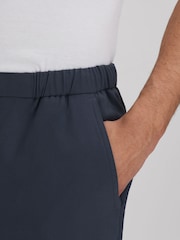 Reiss Airforce Blue Deck Slim Fit Drawstring Chino Shorts - Image 5 of 6