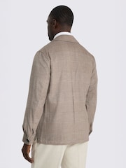 MOSS Brown Check Safari Shacket - Image 3 of 4