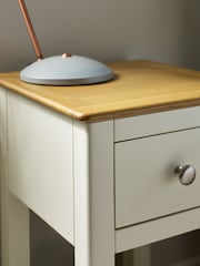 Julian Bowen White Oak Somerset Compact 1 Drawer Bedside Table with Shelf - Image 8 of 10