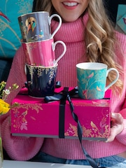 Sara Miller Pink Chelsea Mugs Assorted Set of 4 - Image 2 of 4