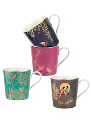 Sara Miller Pink Chelsea Mugs Assorted Set of 4 - Image 3 of 4