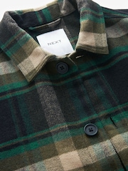 Green Check Shacket With Wool - Image 12 of 14