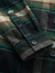 Green Check Shacket With Wool - Image 13 of 14