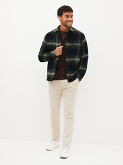 Green Check Shacket With Wool - Image 2 of 14