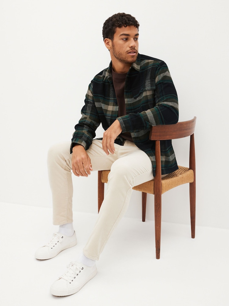 Green Check Shacket With Wool - Image 4 of 14