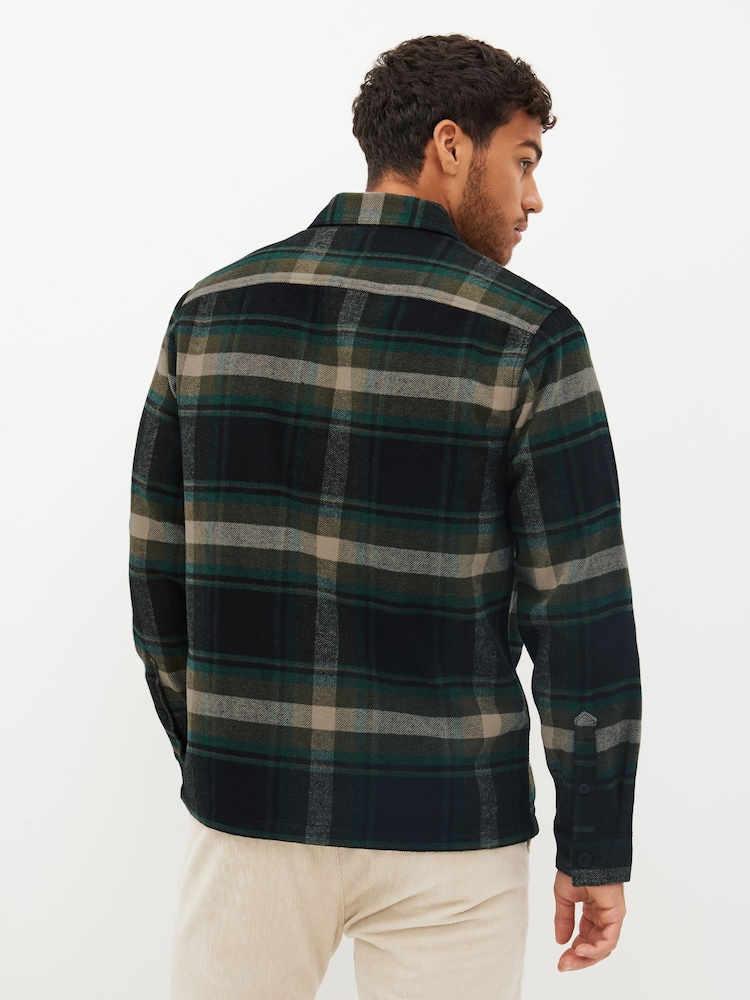 Green Check Shacket With Wool - Image 7 of 14