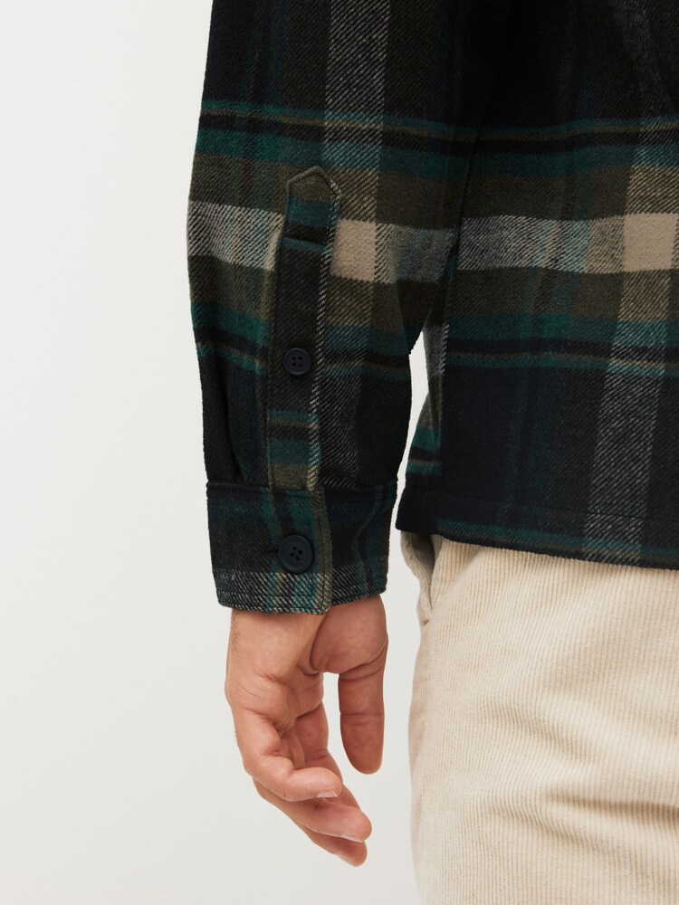 Green Check Shacket With Wool - Image 9 of 14