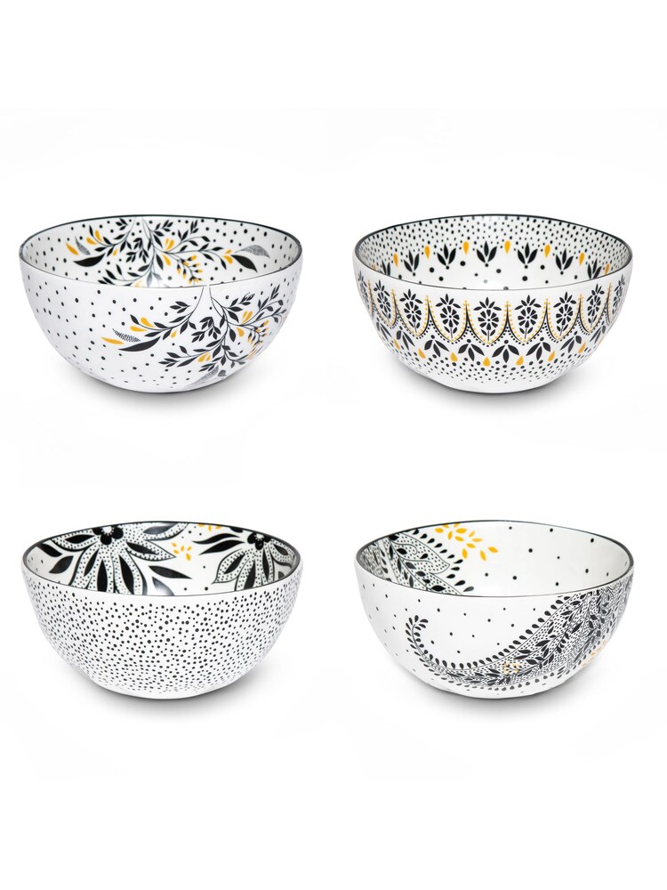 Sara Miller Artisanne Noir Set of 4 Rice Bowls - Image 2 of 4