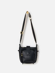Oliver Bonas Black Dotty Small Black Cross-Body Bag - Image 1 of 6
