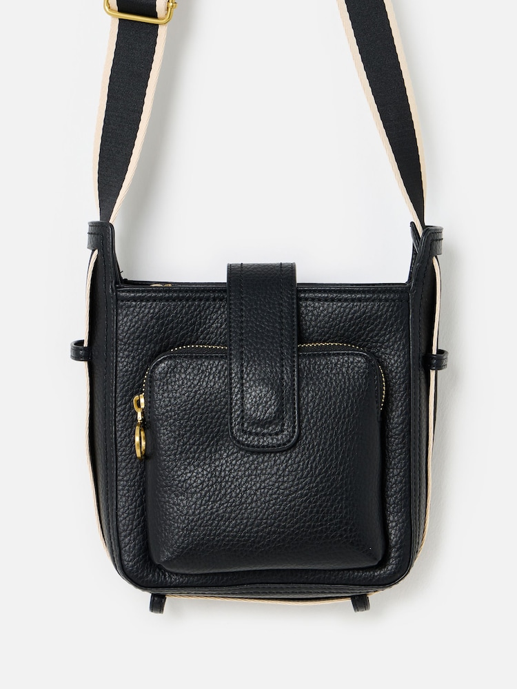 Oliver Bonas Black Dotty Small Black Cross-Body Bag - Image 2 of 6