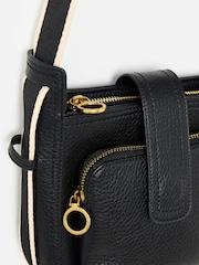 Oliver Bonas Black Dotty Small Black Cross-Body Bag - Image 4 of 6