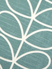 Orla Kiely Duck Egg Blue Linear Stem Geo 100% Cotton Cushion - Image 3 of 3