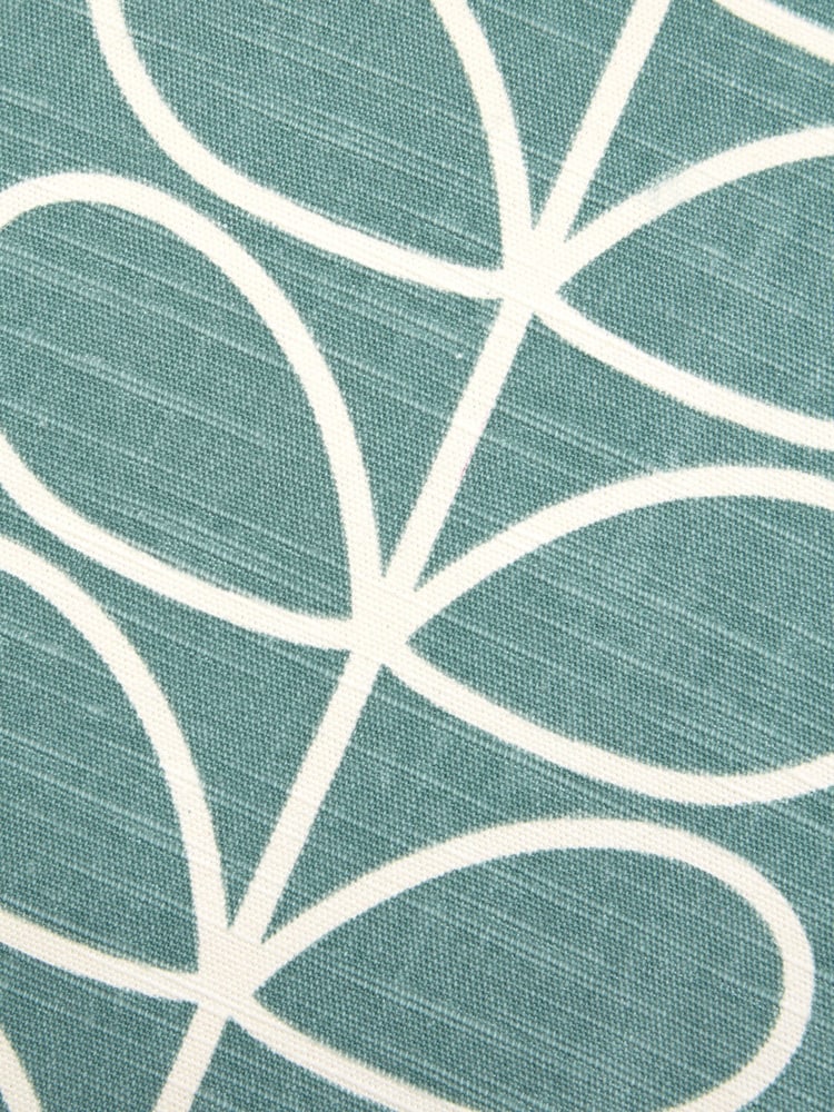 Orla Kiely Duck Egg Blue Linear Stem Geo 100% Cotton Cushion - Image 3 of 3