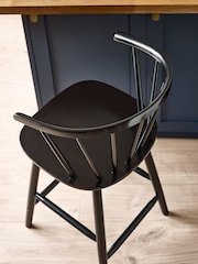 Julian Bowen Black Ash Modena Ash 112cm Solid Wood Bar Stool - Image 8 of 9