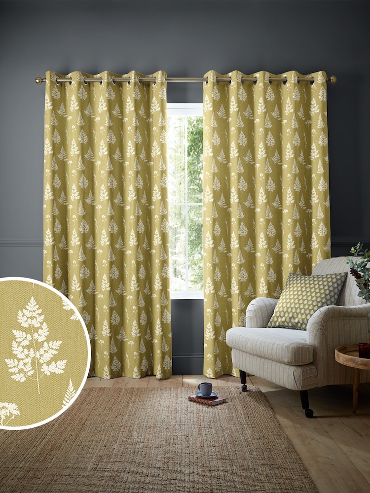 Emily Bond Yellow Tynesfield Made to Measure Curtains - Image 1 of 9
