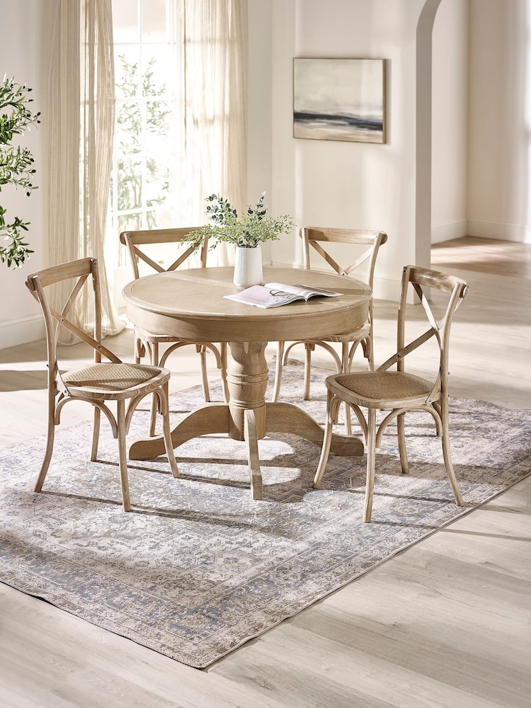 Julian Bowen Limed Oak Camille 110145cm Round to Oval Extendin Dining Table - Image 19 of 19 Julian Bowen Limed Oak Camille 110145cm Round to Oval Extendin Dining Table - Image 19 of 19