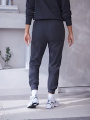 Charcoal Grey Ribbed Joggers - Image 3 of 8
